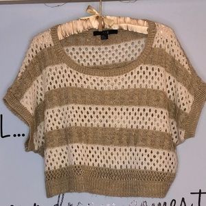 Forever21, Knit white & beige crop top